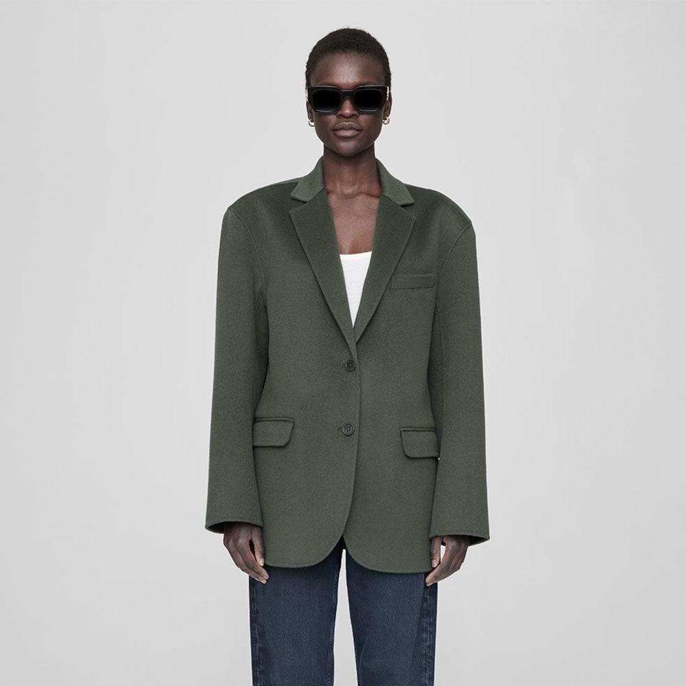 Anine Bing Quinn Cashmere Blend Blazer